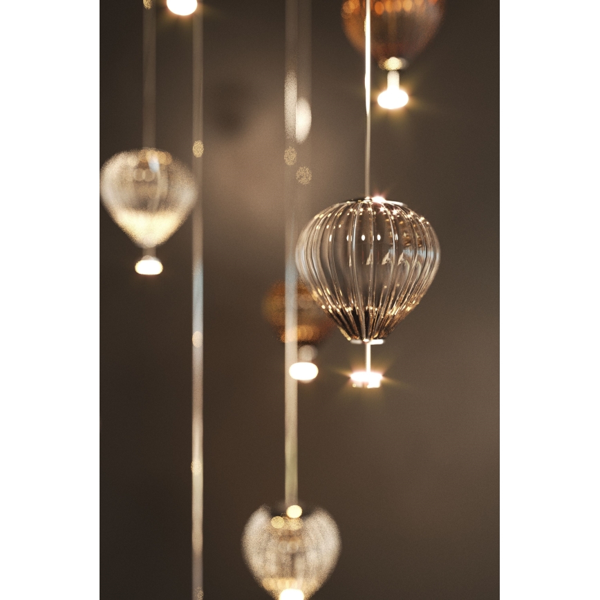 MAXLIGHT P0527 - Candeeiro suspenso LED PALLONCINI 2xLED/3W/230V diâmetro 12 cm transparente
