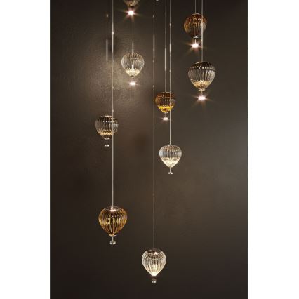 MAXLIGHT P0527 - Candeeiro suspenso LED PALLONCINI 2xLED/3W/230V diâmetro 12 cm transparente