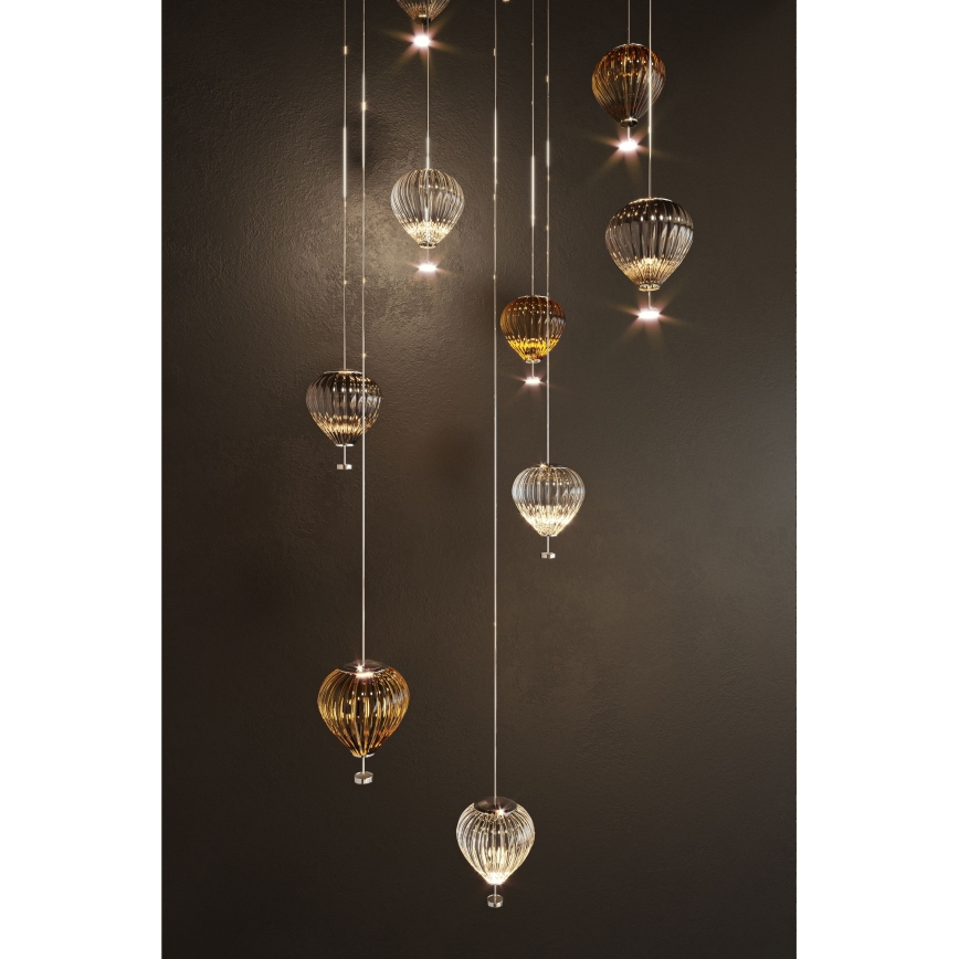 MAXLIGHT P0527 - Candeeiro suspenso LED PALLONCINI 2xLED/3W/230V diâmetro 12 cm transparente