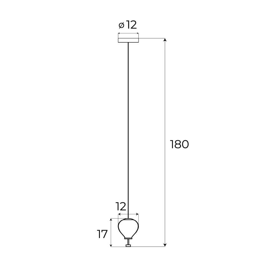 MAXLIGHT P0527 - Candeeiro suspenso LED PALLONCINI 2xLED/3W/230V diâmetro 12 cm transparente