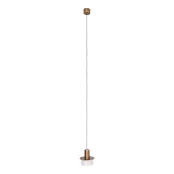 MAXLIGHT P0530 - Candeeiro suspenso LED SIGNATURE LED/8W/230V diâmetro 15 cm latão/transparente