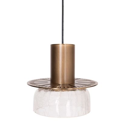 MAXLIGHT P0530 - Candeeiro suspenso LED SIGNATURE LED/8W/230V diâmetro 15 cm latão/transparente