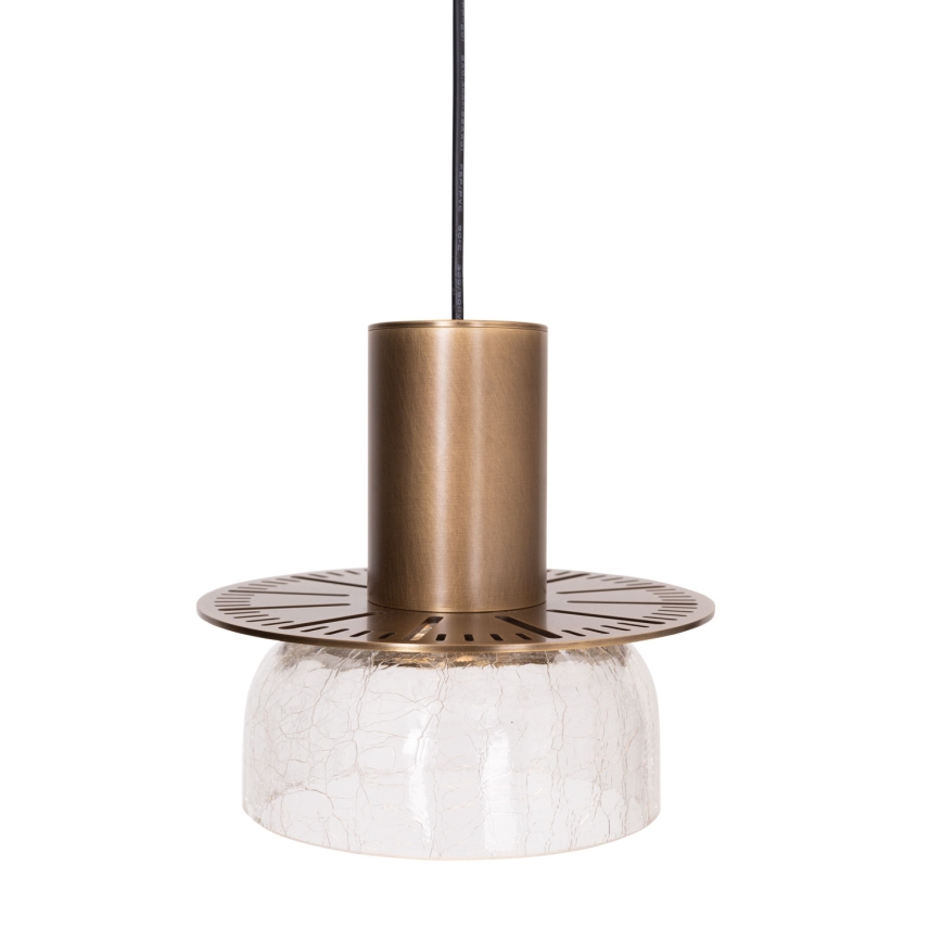 MAXLIGHT P0530 - Candeeiro suspenso LED SIGNATURE LED/8W/230V diâmetro 15 cm latão/transparente