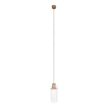 MAXLIGHT P0531 - Candeeiro suspenso LED SIGNATURE LED/8W/230V diâmetro 15 cm latão/transparente