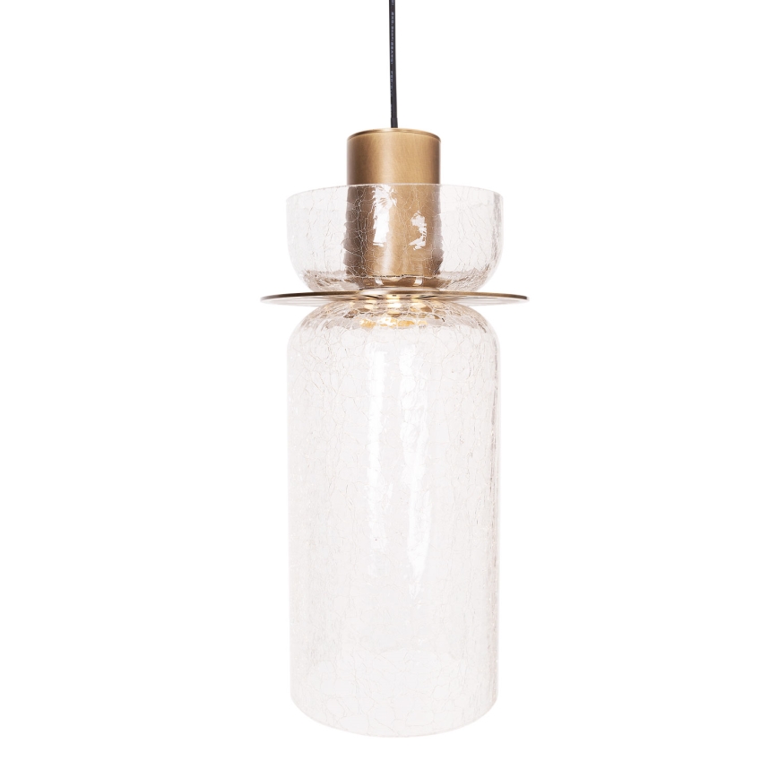 MAXLIGHT P0531 - Candeeiro suspenso LED SIGNATURE LED/8W/230V diâmetro 15 cm latão/transparente