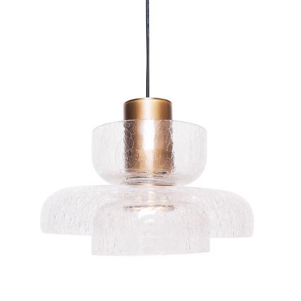 MAXLIGHT P0532 - Candeeiro suspenso LED SIGNATURE LED/8W/230V diâmetro 22 cm latão/transparente
