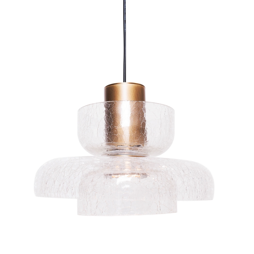 MAXLIGHT P0532 - Candeeiro suspenso LED SIGNATURE LED/8W/230V diâmetro 22 cm latão/transparente