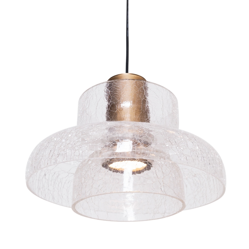 MAXLIGHT P0532 - Candeeiro suspenso LED SIGNATURE LED/8W/230V diâmetro 22 cm latão/transparente