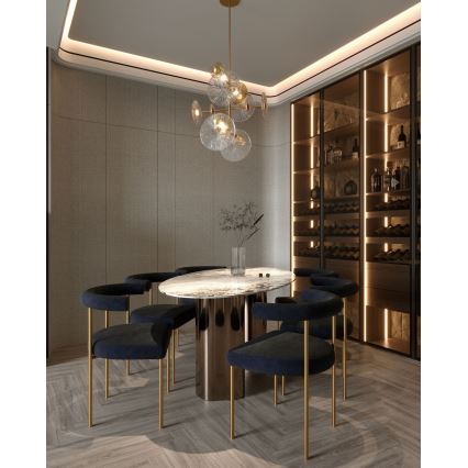 MAXLIGHT P0541 - Candeeiro suspenso LED ALLURE 14xLED/5W/230V diâmetro 60 cm dourado
