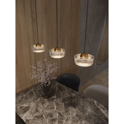 MAXLIGHT P0542 - Candeeiro suspenso LED LIPARI LED/6W/230V diâmetro 16 cm transparente