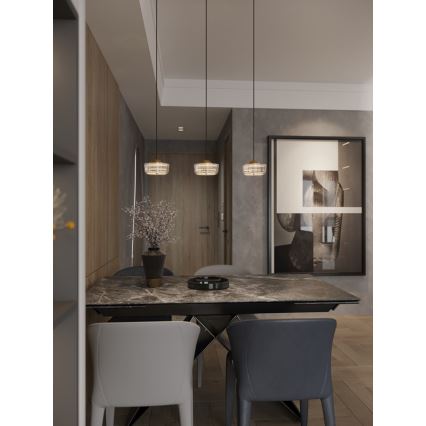 MAXLIGHT P0542 - Candeeiro suspenso LED LIPARI LED/6W/230V diâmetro 16 cm transparente
