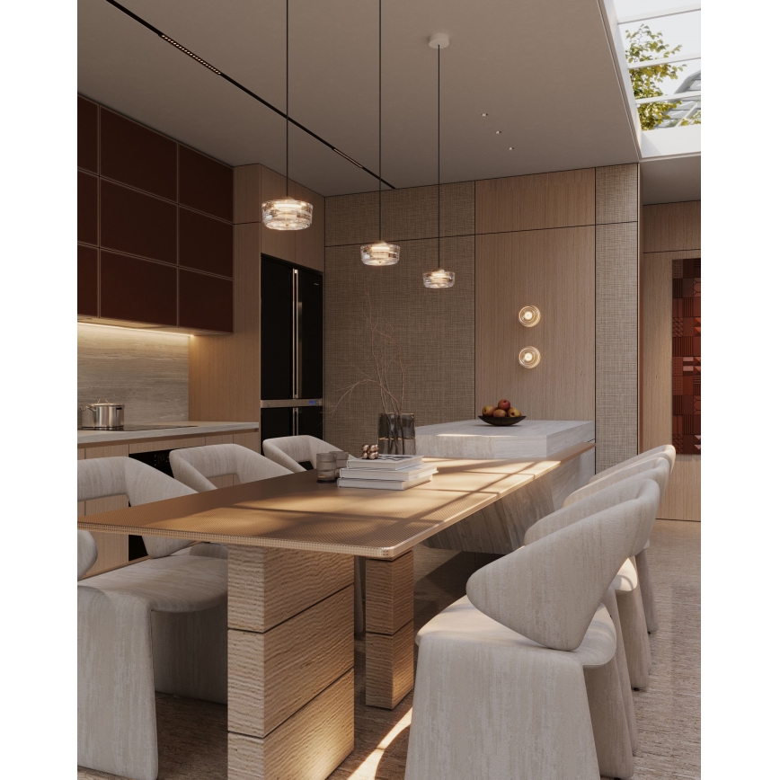 MAXLIGHT P0542 - Candeeiro suspenso LED LIPARI LED/6W/230V diâmetro 16 cm transparente