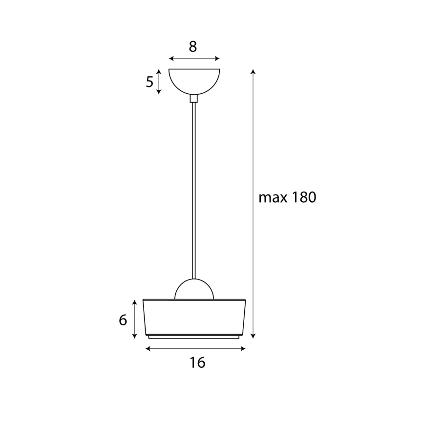 MAXLIGHT P0542 - Candeeiro suspenso LED LIPARI LED/6W/230V diâmetro 16 cm transparente