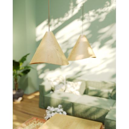 MAXLIGHT P0547 - Candeeiro suspenso SAKURA 1xE27/60W/230V diâmetro 33,5 cm carvalho