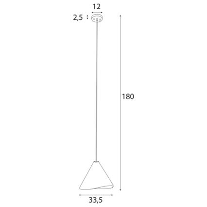 MAXLIGHT P0547 - Candeeiro suspenso SAKURA 1xE27/60W/230V diâmetro 33,5 cm carvalho