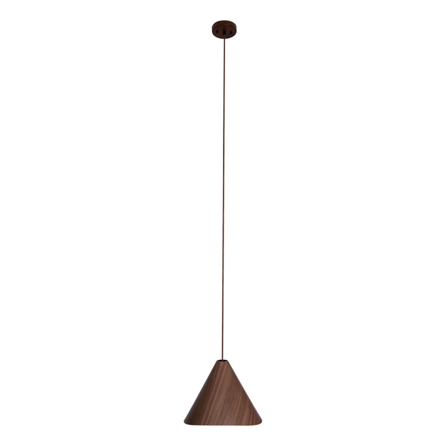MAXLIGHT P0548 - Candeeiro suspenso SAKURA 1xE27/60W/230V diâmetro 33,5 cm nogueira