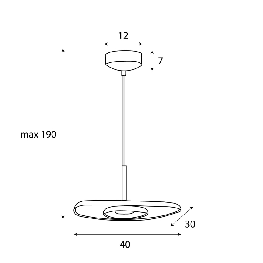 MAXLIGHT P0561 - Candeeiro suspenso LED DEUX LED/5W/230V bege/cinzento