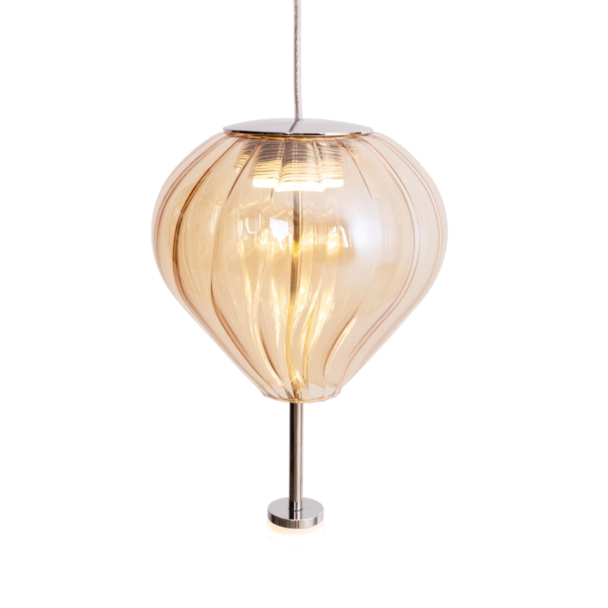 MAXLIGHT P0575 - Candeeiro suspenso LED PALLONCINI 2xLED/3W/230V diâmetro 12 cm bege