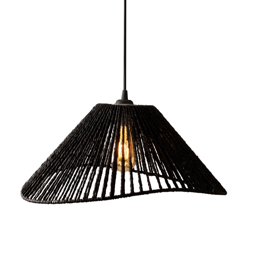 MAXLIGHT P0579 - Candeeiro suspenso AMALFI 1xE27/15W/230V diâmetro 45 cm preto