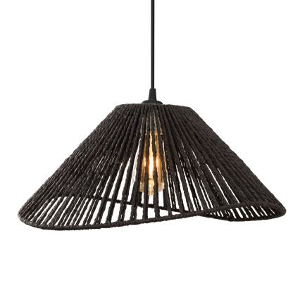 MAXLIGHT P0579 - Candeeiro suspenso AMALFI 1xE27/15W/230V diâmetro 45 cm preto