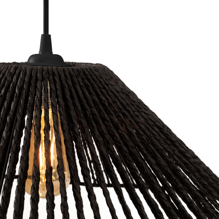 MAXLIGHT P0579 - Candeeiro suspenso AMALFI 1xE27/15W/230V diâmetro 45 cm preto