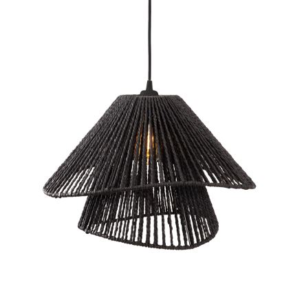 MAXLIGHT P0580 - Candeeiro suspenso AMALFI 1xE27/15W/230V diâmetro 45 cm preto
