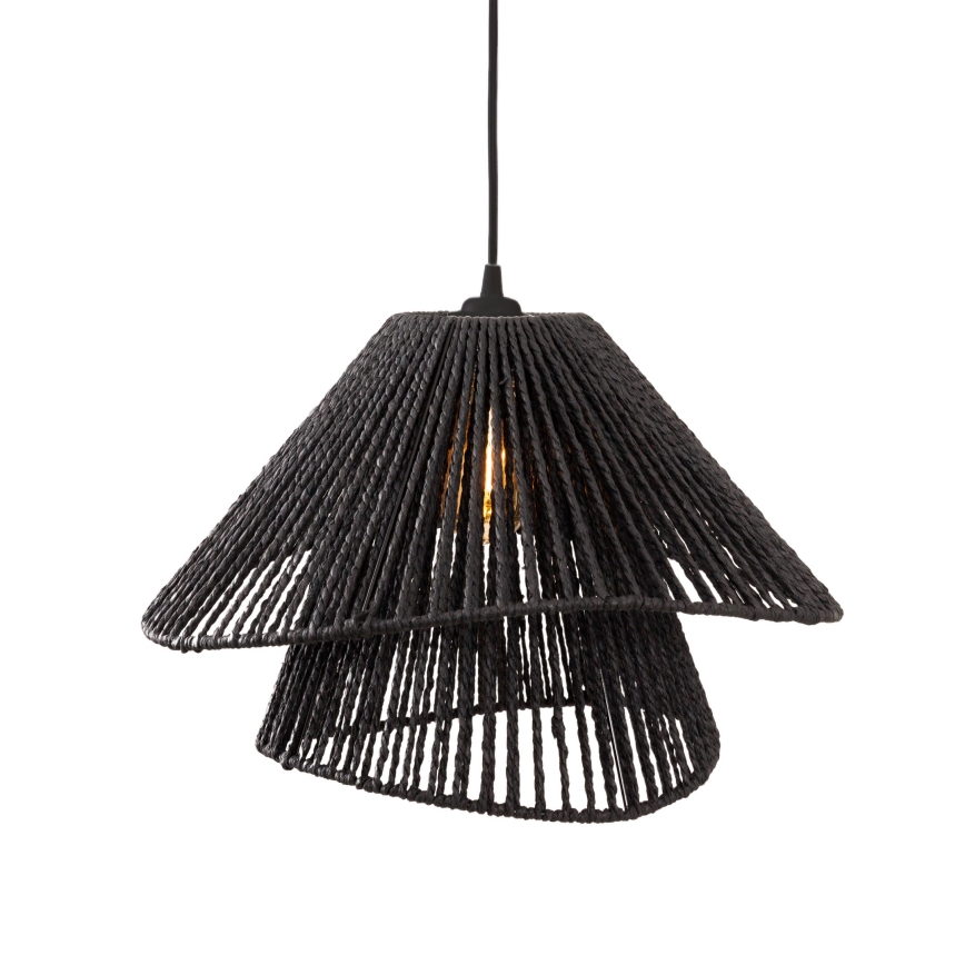 MAXLIGHT P0580 - Candeeiro suspenso AMALFI 1xE27/15W/230V diâmetro 45 cm preto