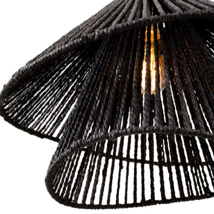 MAXLIGHT P0580 - Candeeiro suspenso AMALFI 1xE27/15W/230V diâmetro 45 cm preto