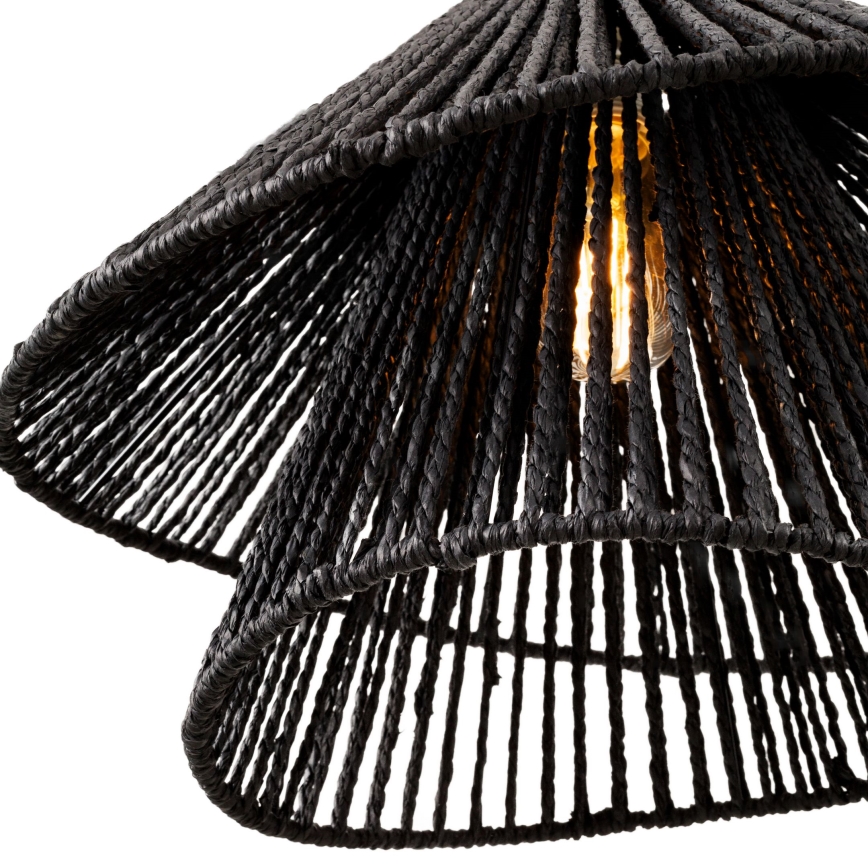 MAXLIGHT P0580 - Candeeiro suspenso AMALFI 1xE27/15W/230V diâmetro 45 cm preto