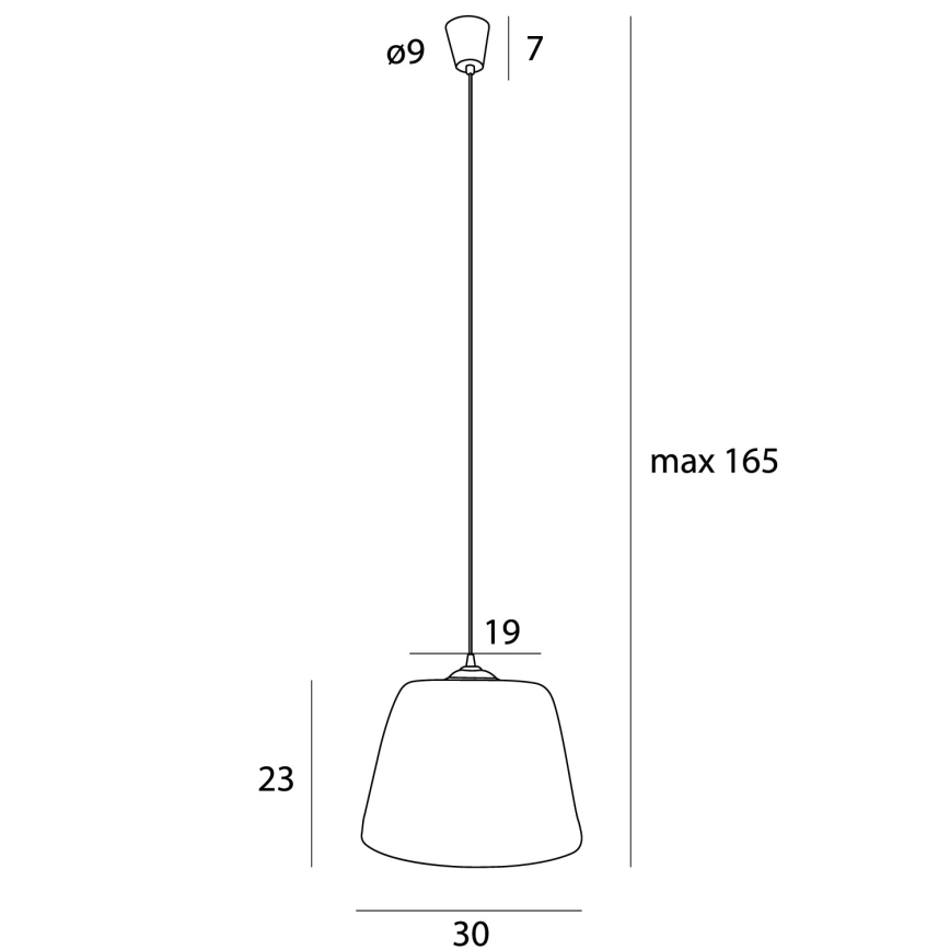 MAXLIGHT P0582 - Candeeiro suspenso POT 1xE27/15W/230V diâmetro 30 cm bege