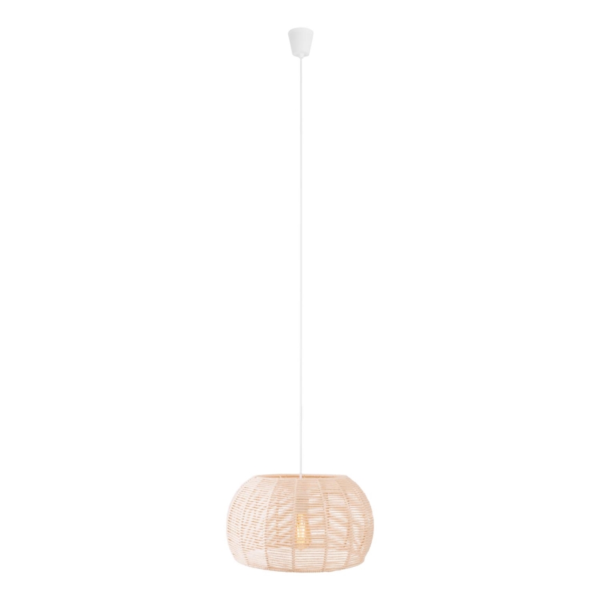 MAXLIGHT P0583 - Candeeiro suspenso PRASLIN 1xE27/15W/230V diâmetro 39 cm bege