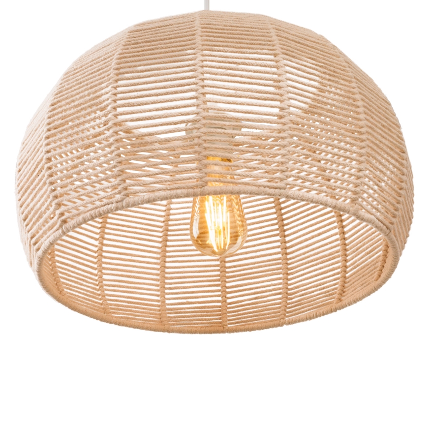 MAXLIGHT P0583 - Candeeiro suspenso PRASLIN 1xE27/15W/230V diâmetro 39 cm bege