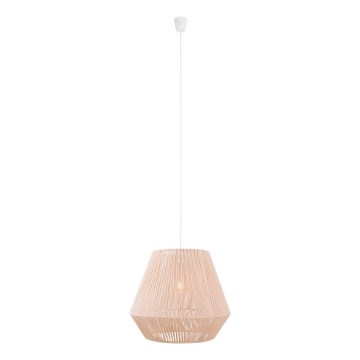 MAXLIGHT P0584 - Candeeiro suspenso PRASLIN 1xE27/15W/230V diâmetro 44 cm bege