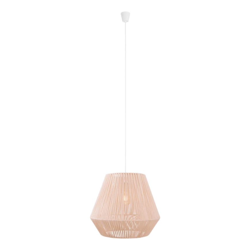 MAXLIGHT P0584 - Candeeiro suspenso PRASLIN 1xE27/15W/230V diâmetro 44 cm bege
