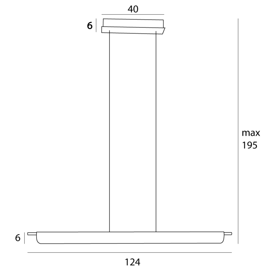 MAXLIGHT P0597 - Candeeiro suspenso LED com regulação JO-JO LED/40W/230V 2700/4500/5500K antracite