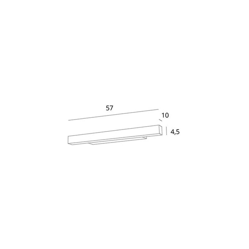 MAXLIGHT W0264 - Iluminação de espelho para casa de banho LED com regulação LINEAR LED/18W/230V 57 cm IP44 preto