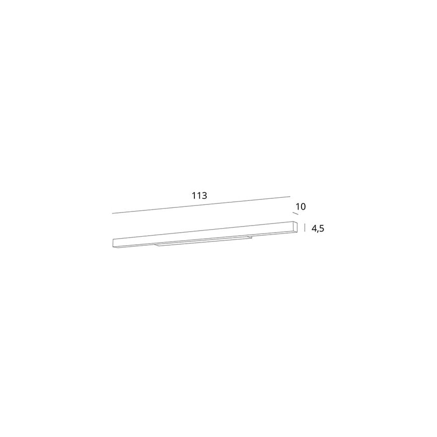 MAXLIGHT W0265 - Iluminação de espelho para casa de banho LED com regulação LINEAR LED/36W/230V 113,5 cm IP44 branco