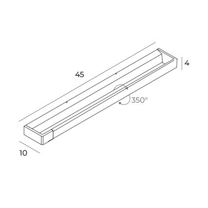 MAXLIGHT W0306 - Iluminação de parede para casa de banho LED FLINK LED/12W/230V 45 cm IP44 branco