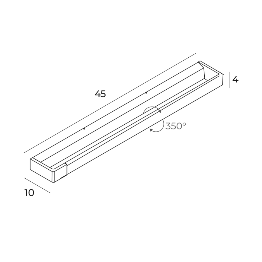 MAXLIGHT W0306 - Iluminação de parede para casa de banho LED FLINK LED/12W/230V 45 cm IP44 branco