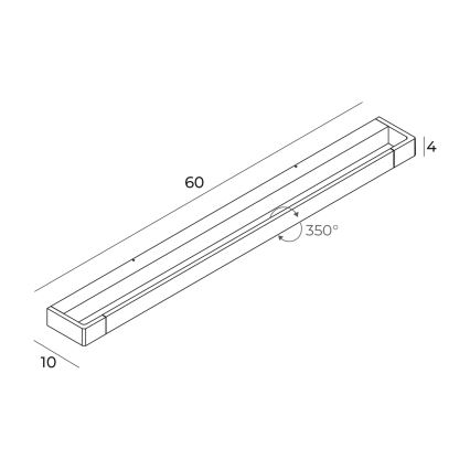 MAXLIGHT W0319 - Iluminação de parede para casa de banho LED FLINK LED/18W/230V 60 cm IP44 dourado