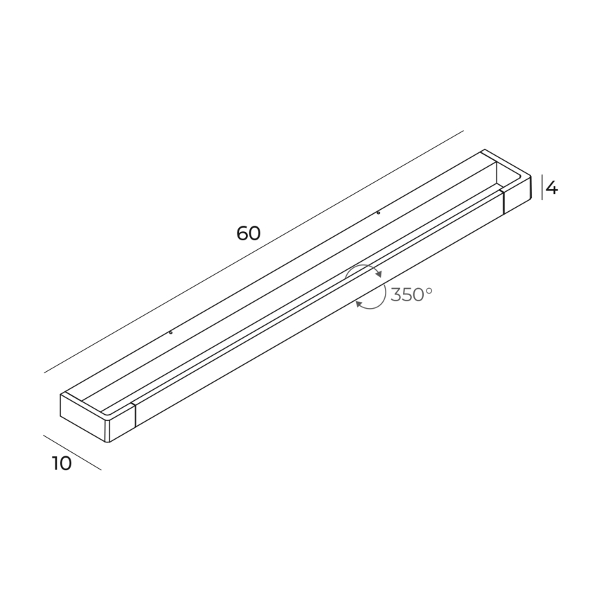 MAXLIGHT W0319 - Iluminação de parede para casa de banho LED FLINK LED/18W/230V 60 cm IP44 dourado