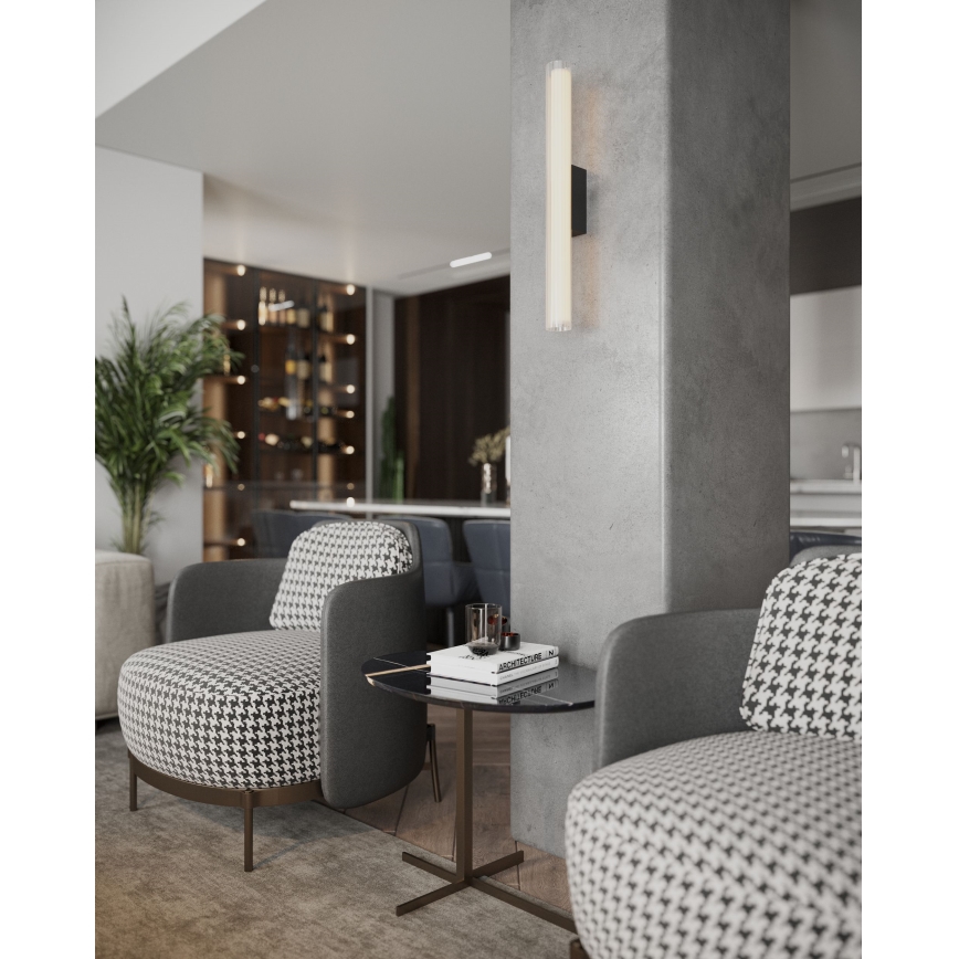 MAXLIGHT W0365 - Iluminação de parede para casa de banho LED FAYETTE LED/12W/230V 61 cm IP44 preto