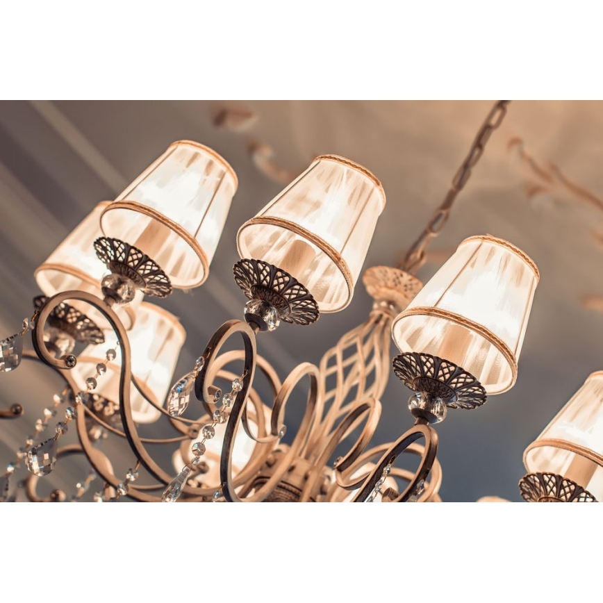 Maytoni ARM247-10-G - Candelabro suspenso GRACE 10xE14/40W/230V