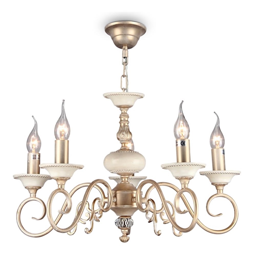 Maytoni ARM337-05-R - Candelabro suspenso PERLA 5xE14/60W/230V