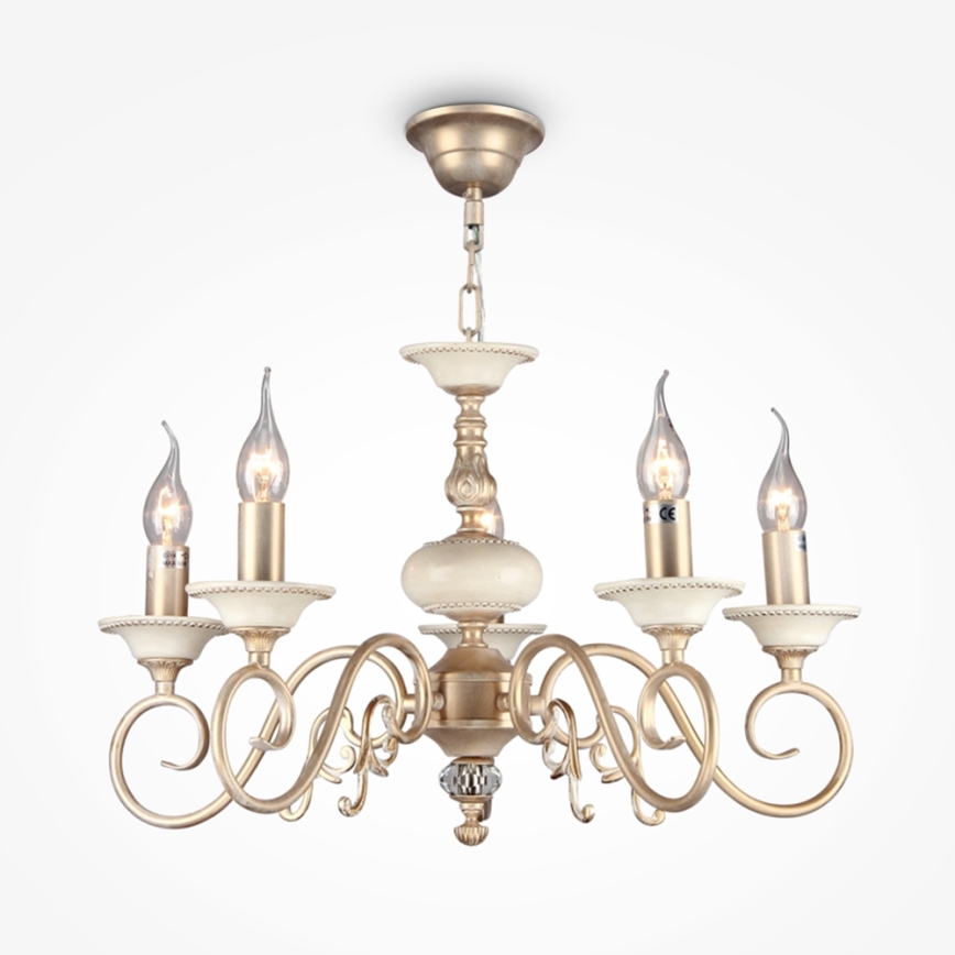 Maytoni ARM337-05-R - Candelabro suspenso PERLA 5xE14/60W/230V