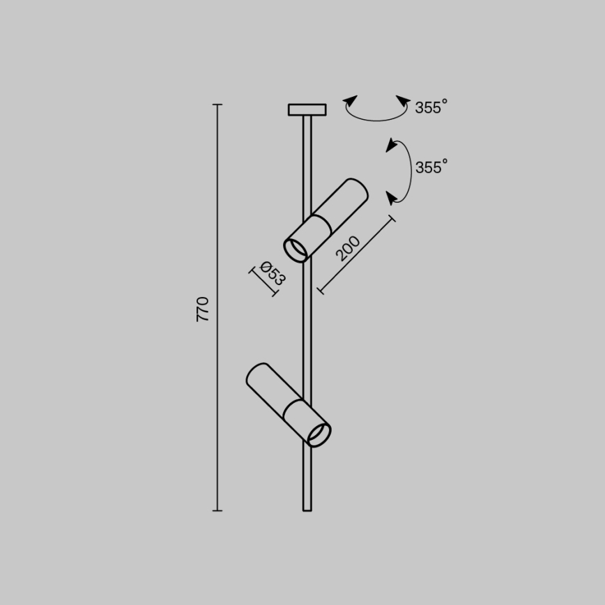 Maytoni C021CL-02W - Candelabro suspenso ELTI 2xGU10/50W/230V branco
