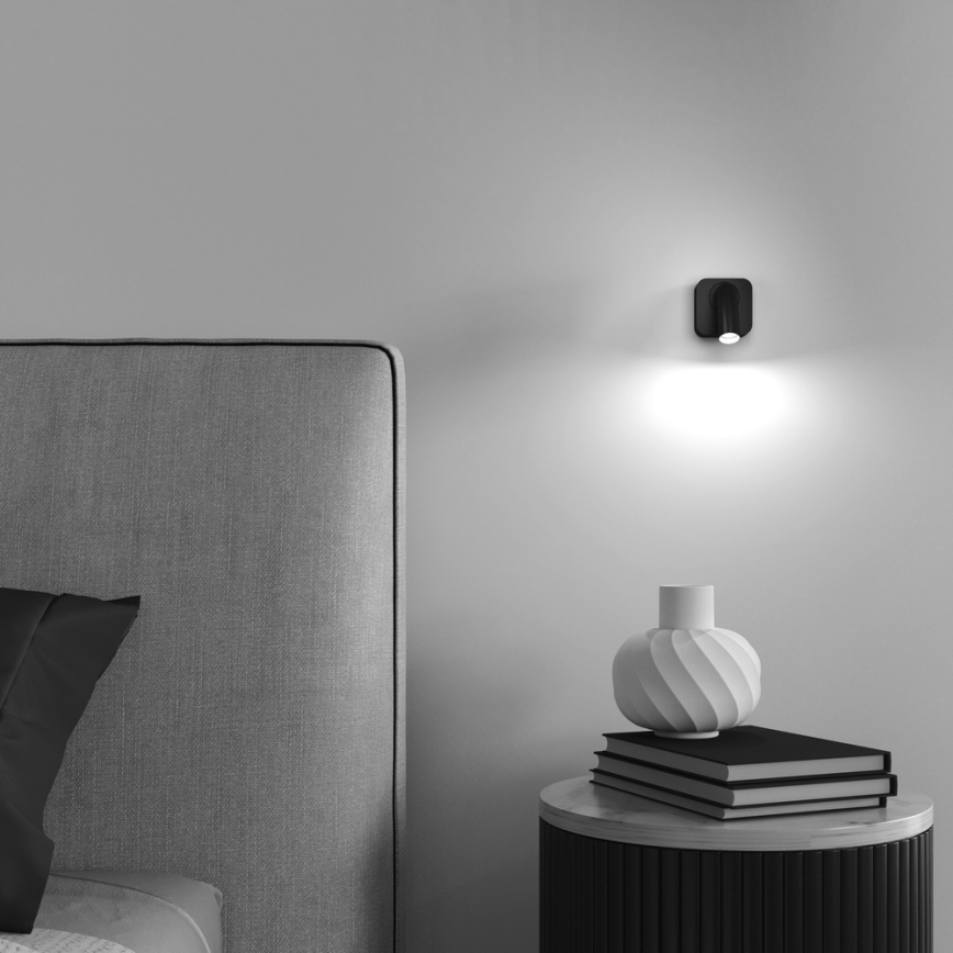 Maytoni C039WL-L3B3K - Foco de parede LED MIRAX LED/3W/230V preto