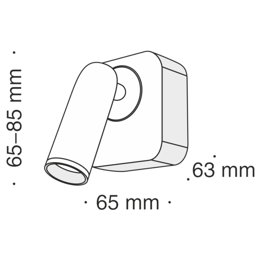Maytoni C039WL-L3B3K - Foco de parede LED MIRAX LED/3W/230V preto