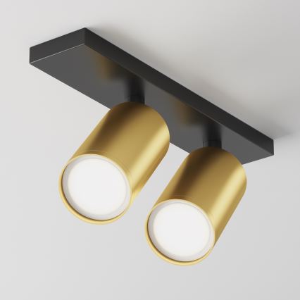 Maytoni C051CL-U-02BMG - Foco FOCUS 2xGU10/10W/230V dourada/preto