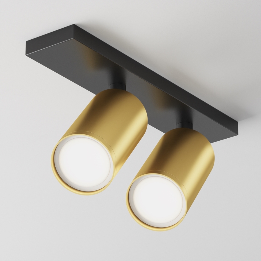 Maytoni C051CL-U-02BMG - Foco FOCUS 2xGU10/10W/230V dourada/preto